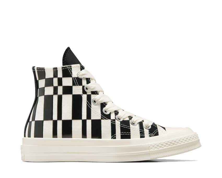 Converse Chuck 70 Hi Checkered Egret/Black — sneaker femme toile damier skate