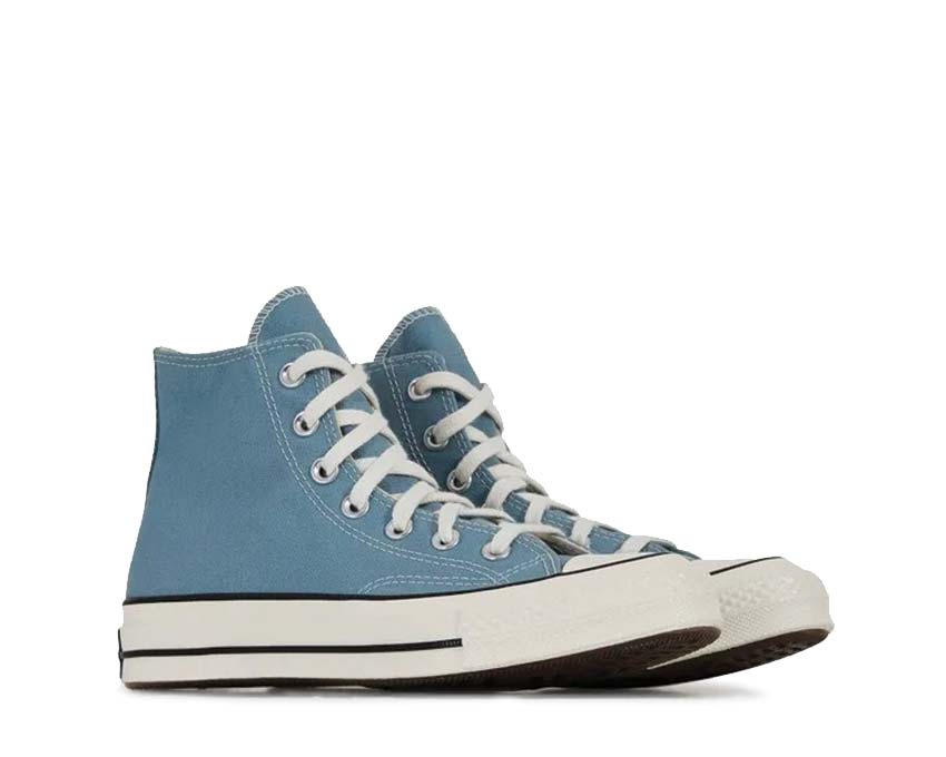 Converse Chuck 70 Hi Cocoon Blue Egret vista lateral — lona azul pastel