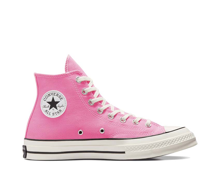 Converse Chuck 70 Hi Pink/Egret/Black semelle — semelle vulcanisée noire contrastée