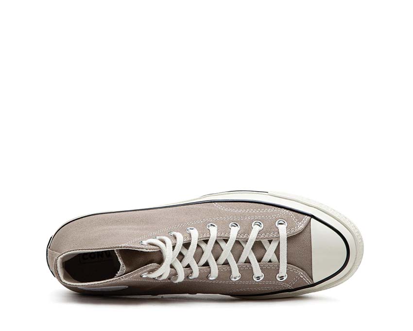 Converse Chuck 70 Hi Sand/Chocolate Detail — Knöchel-Patch zweifarbiges Segeltuch