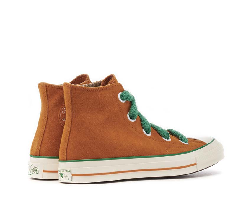 Converse Chuck 70 Hi Wonka Orange Green Egret semelle — semelle vulcanisée