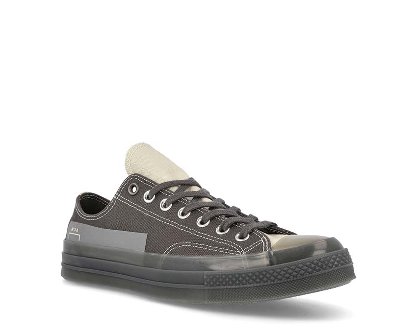 Converse A Cold Wall Chuck 70 OX Pavement/Silver vue latérale — toile grise détails argentés