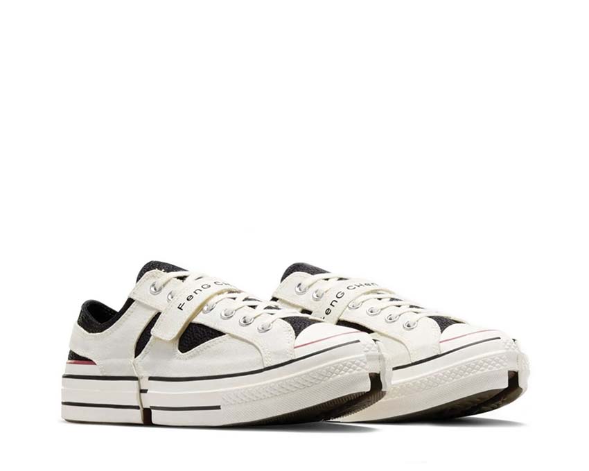 Converse X Feng Chen Wang 2-in-1 Chuck 70 Black/Egret Sohle — doppelte vulkanisierte Sohle