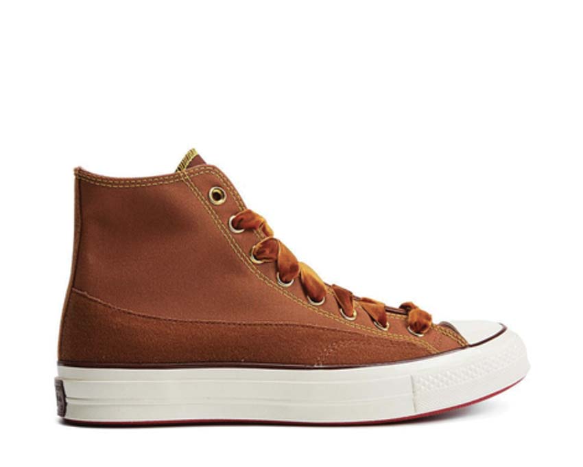 Converse Chuck 70 Hi Tawny Owl Red Oak — zapatilla mujer lona colorblock