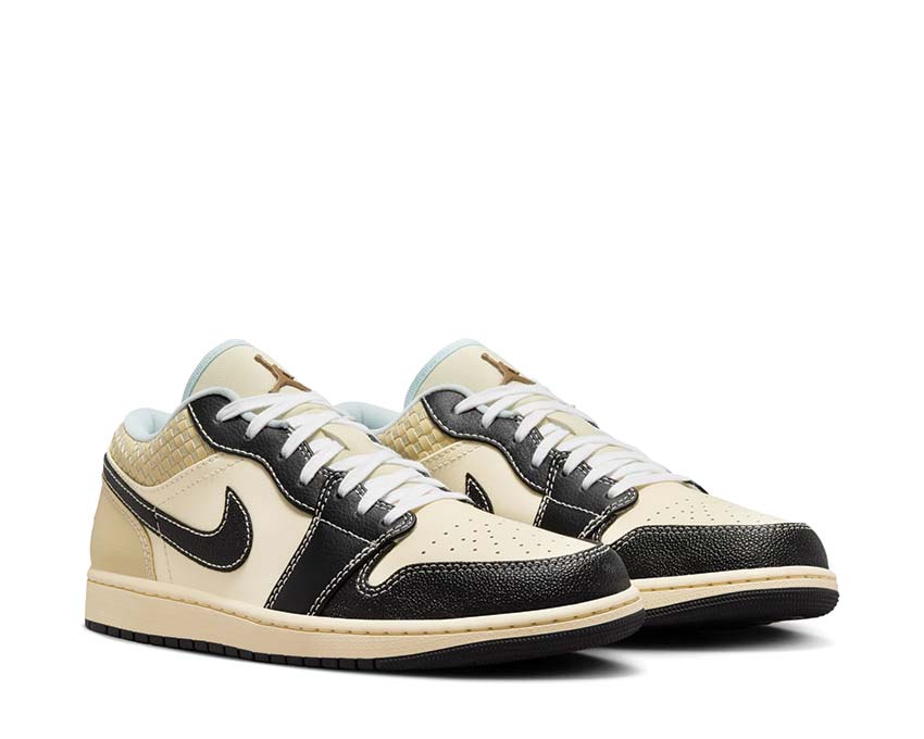 Air Jordan 1 Low SE Coconut Milk dessus — cuir blanc cassé or OG basketball