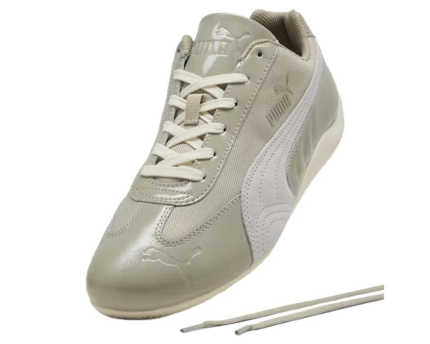 Puma Speedcat Patent Gris vue latérale — cuir verni gris pebble Speedcat