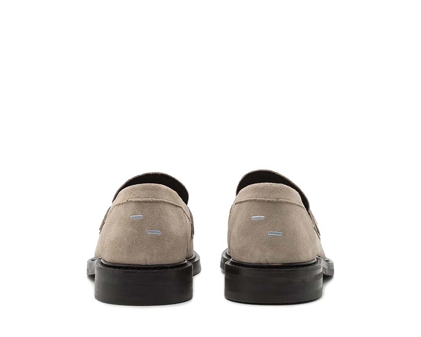Filling Pieces Loafer Suede Taupe semelle — semelle cuir artisanale