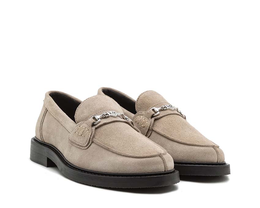 Filling Pieces Loafer Suede Taupe vue latérale — daim premium taupe