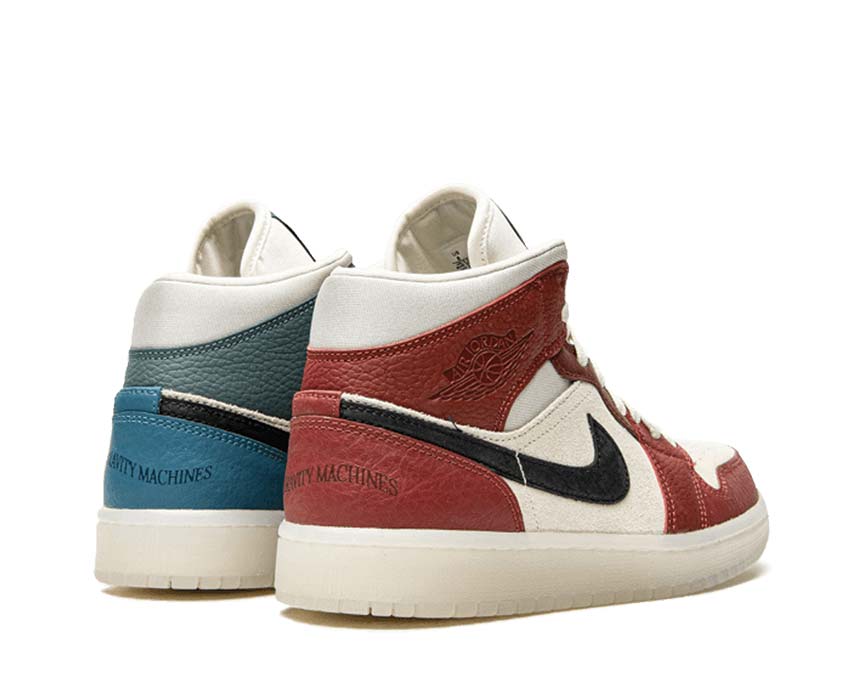 Jordan Air Jordan 1 Mid Dark Pony Saturn Gold vue latérale — cuir marron femme