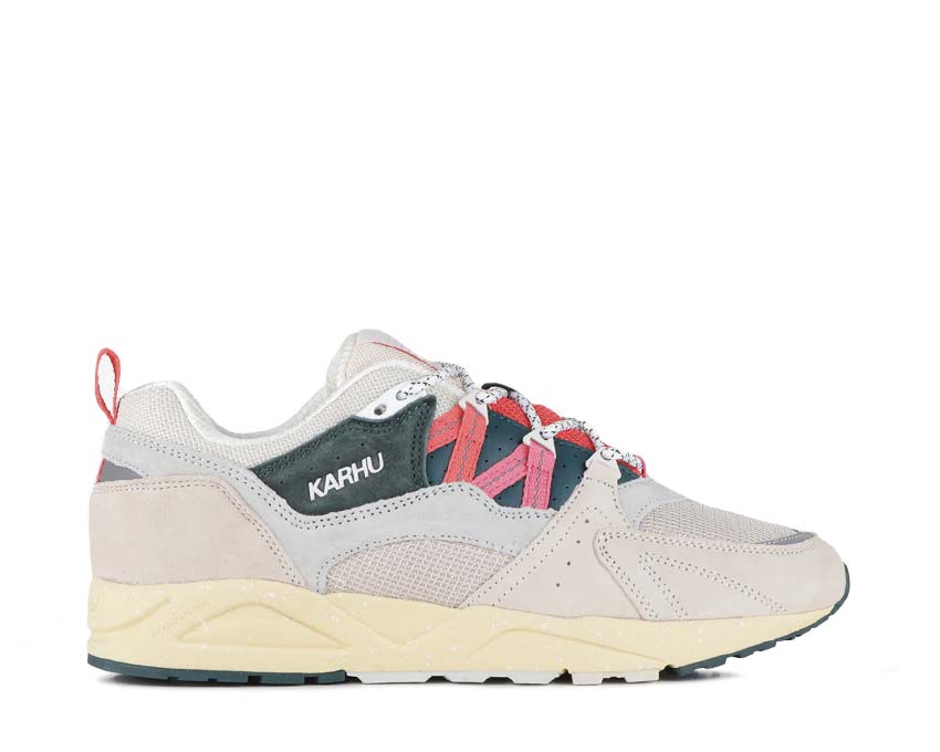 Karhu Fusion 2.0 White Cap Gray/Cayenne — sneaker homme technologie Fulcrum