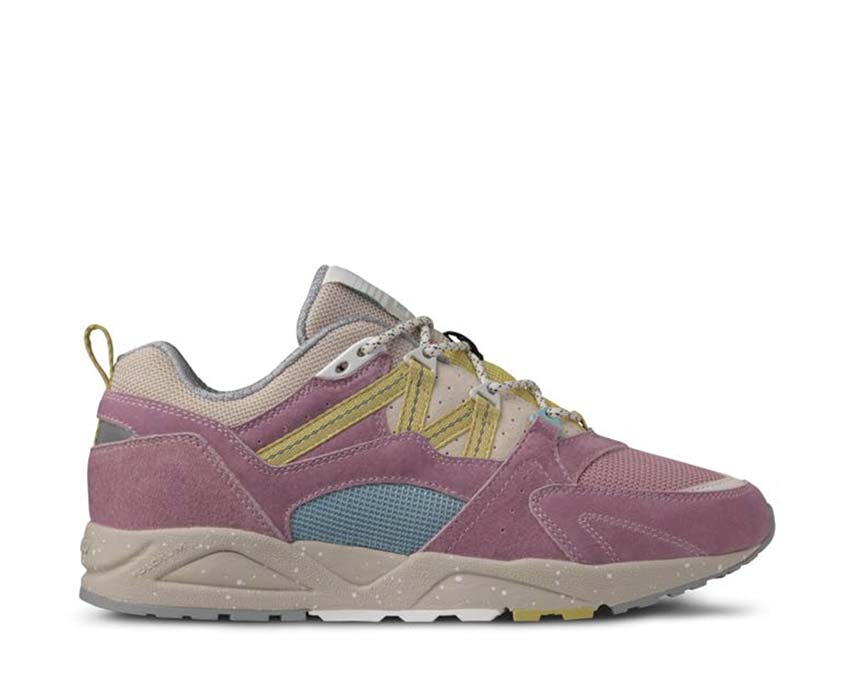 Karhu Fusion 2.0 Lilas Golden Green — sneaker homme running lifestyle finlandais