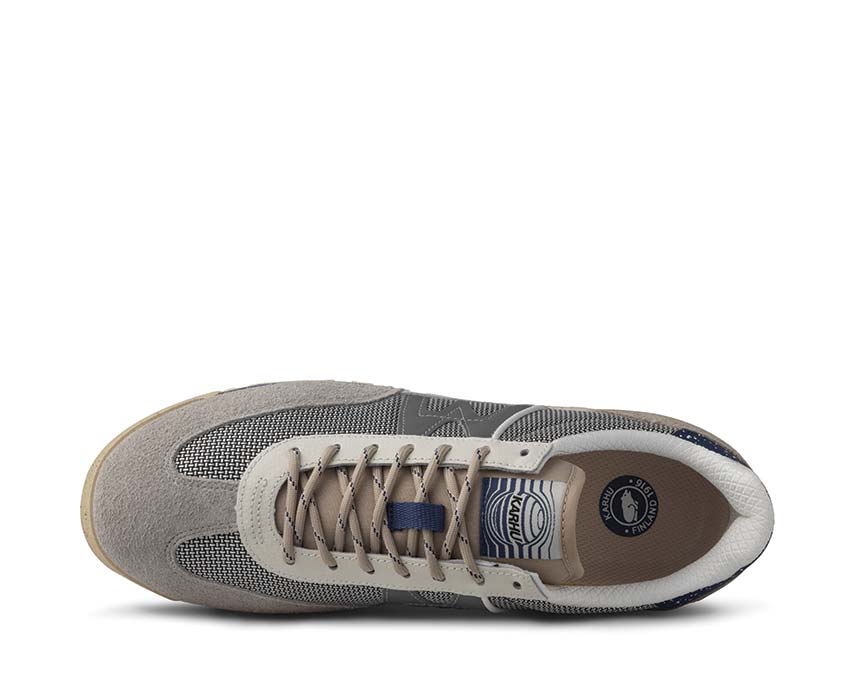 Karhu Mestari Control Silver Lining/True Navy detalle — parte superior mesh estructurada