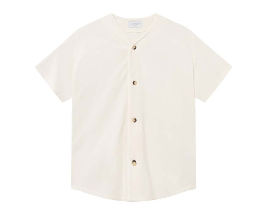 Les Deux Barry Baseball Jersey Shirt Light Ivory — chemise homme baseball jersey