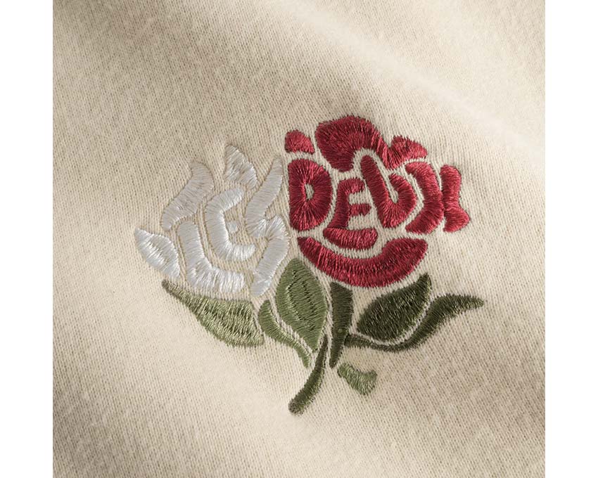 Les Deux Felipe Hoodie Ivory Seitenansicht — dicke Baumwolle Kapuze