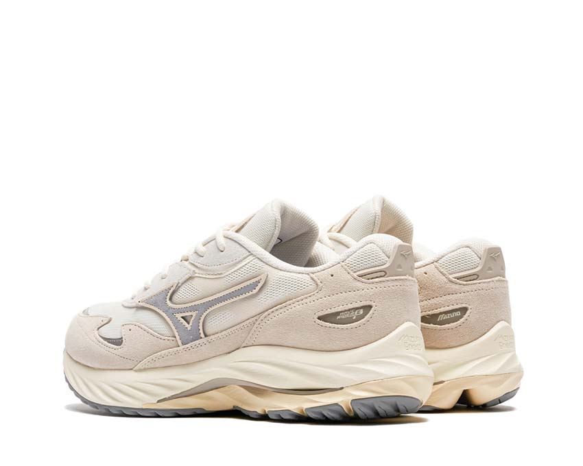 Mizuno Wave Rider Beta White Sand/Ultimate Gray Sohle — leichte Wave-Sohle