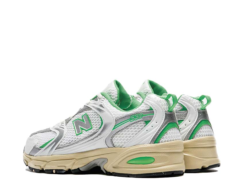 New Balance 530 White Palm Leaf semelle — coussin amorti running vintage