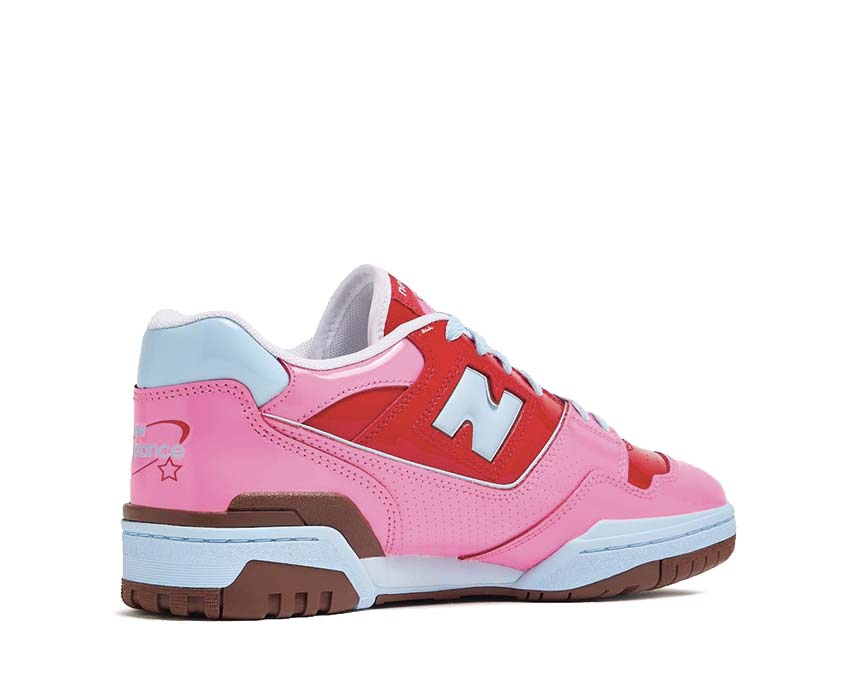 New Balance 550 Patent Leather Team Red Sohle — Vintage Basketball Cupsole