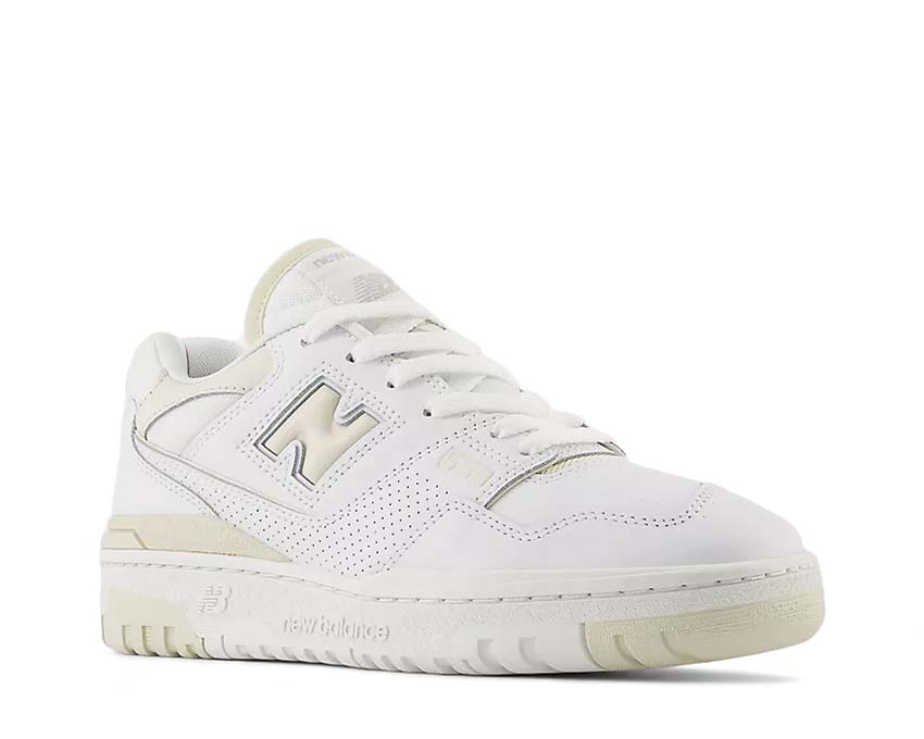 Seitenansicht — New Balance 550 Damen weiß leinen dicke Cupsole