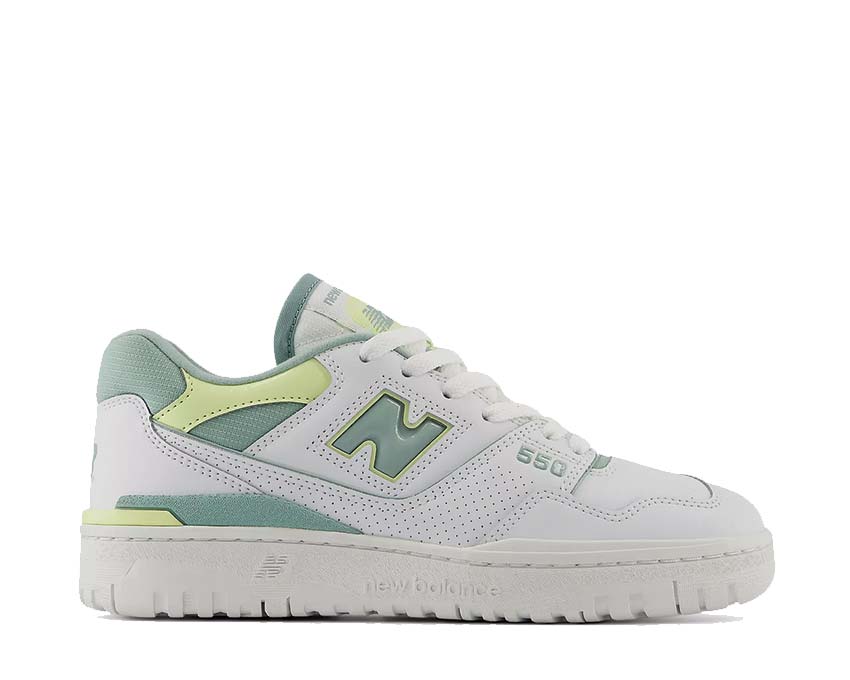 New Balance 550 W White Salt Marsh — zapatilla mujer baloncesto vintage cuero