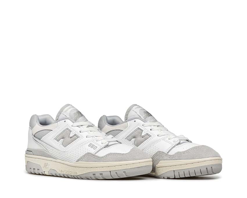 Seitenansicht — New Balance 550 weiß grau Cupsole dicke Sohle