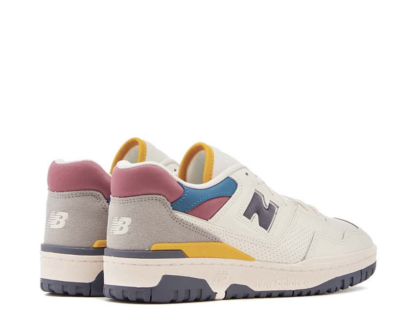 New Balance 550 White Multi semelle — semelle caoutchouc grip basketball
