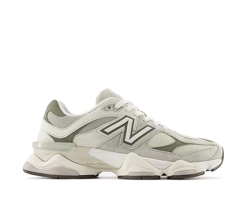 New Balance 9060 Olivine Lichen Green — sneaker homme chunky style 00s