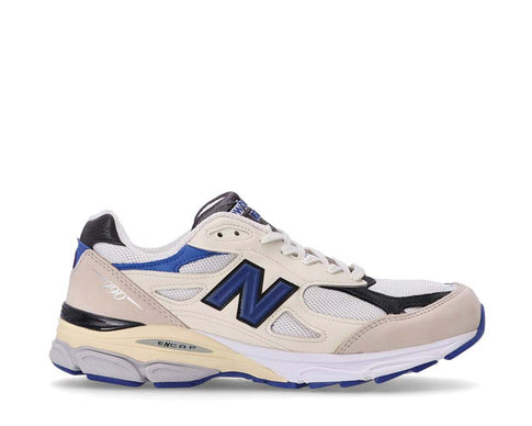New Balance 990 White/Blue — Herren Sneaker made in USA Mesh