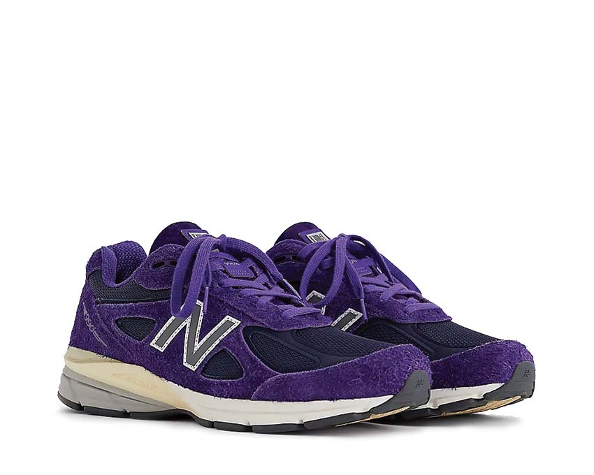 New Balance 990v4 Made in USA Plum vue latérale — tige suède et mesh