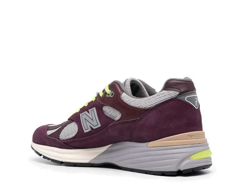 New Balance 991v2 X Patta Burgundy semelle — semelle ENCAP made in UK