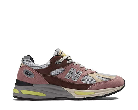 New Balance 991v2 UK Rosewood Deep Taupe — sneaker homme made in UK daim