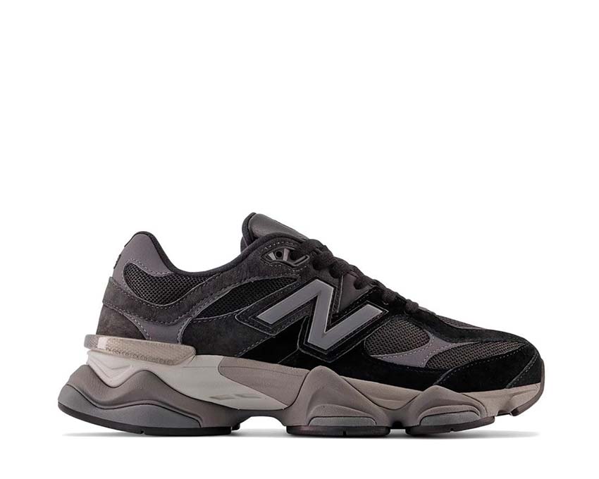 New Balance 9060 Black U9060BLK — sneaker homme mesh suède noir total