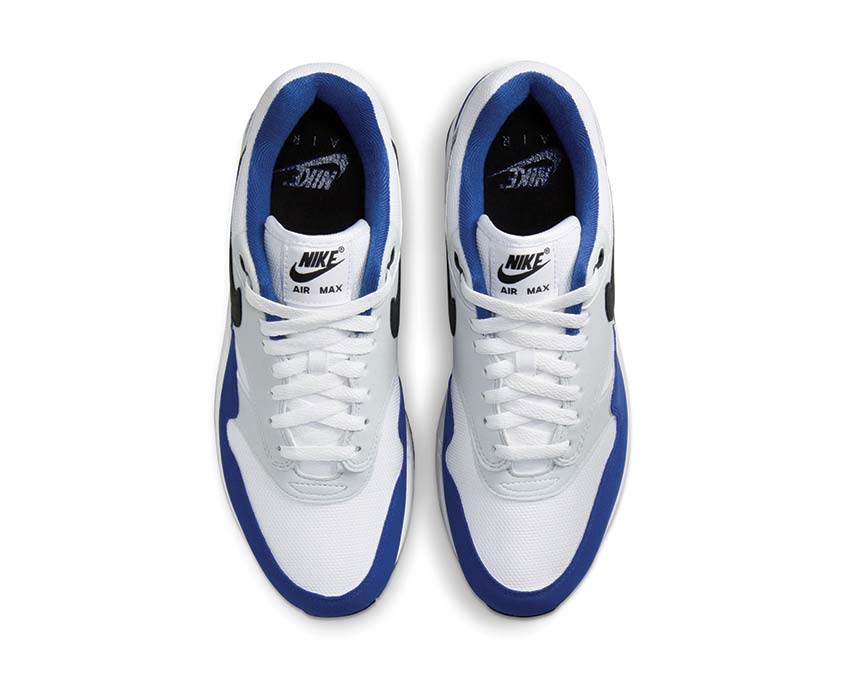 Nike Air Max 1 White Black Detail — zweifarbiges Leder und Mesh Obermaterial