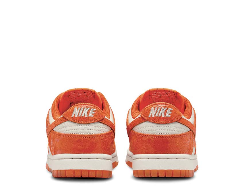 Nike Dunk Low Wmns Light Bone Sohle — vulkanisierter Kautschuk Safety Orange