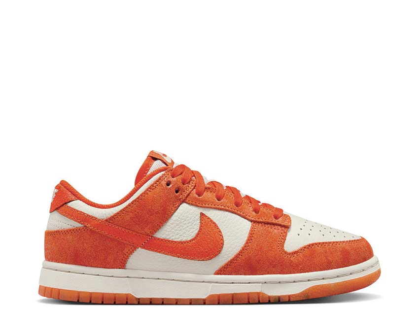 Nike Dunk Low Wmns Light Bone Safety Orange — Unisex Retro Sneaker