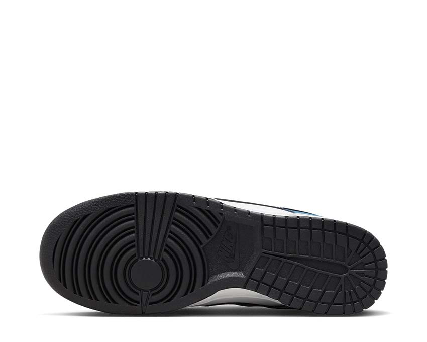 Nike Dunk Low Retro NAS Summit White detalle — cuero Industrial Blue