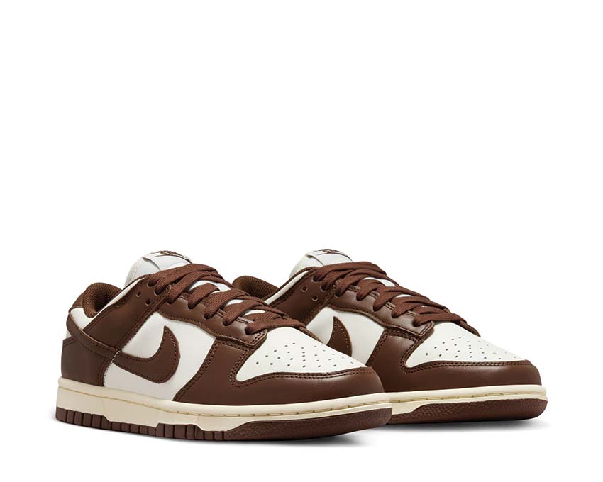 Nike Dunk Low W Cacao Seitenansicht — Leder Coconut Milk Cacao Wow