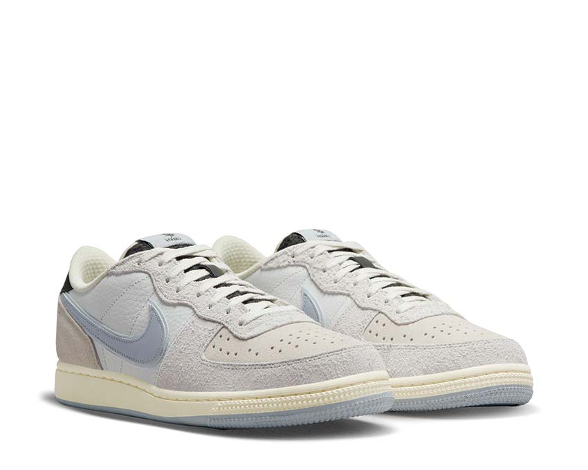Nike Terminator Low Phantom Wolf Grey vue latérale — cuir et nubuck
