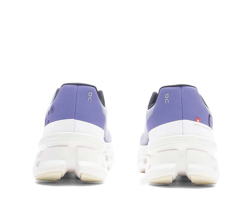 On Cloudmonster Mist Blueberry détail — tige engineered mesh