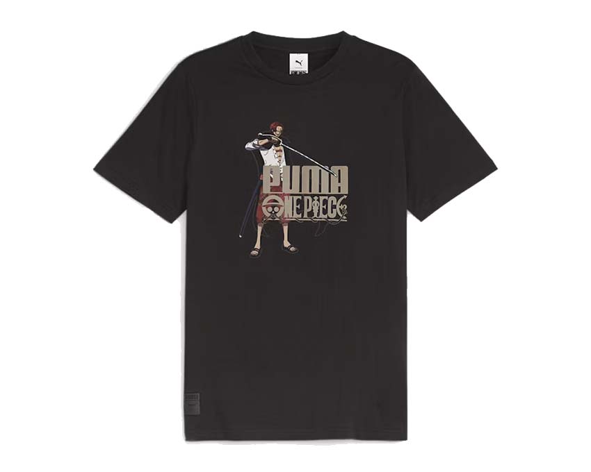 Puma x One Piece Tee Black — t-shirt homme noir collaboration One Piece manga