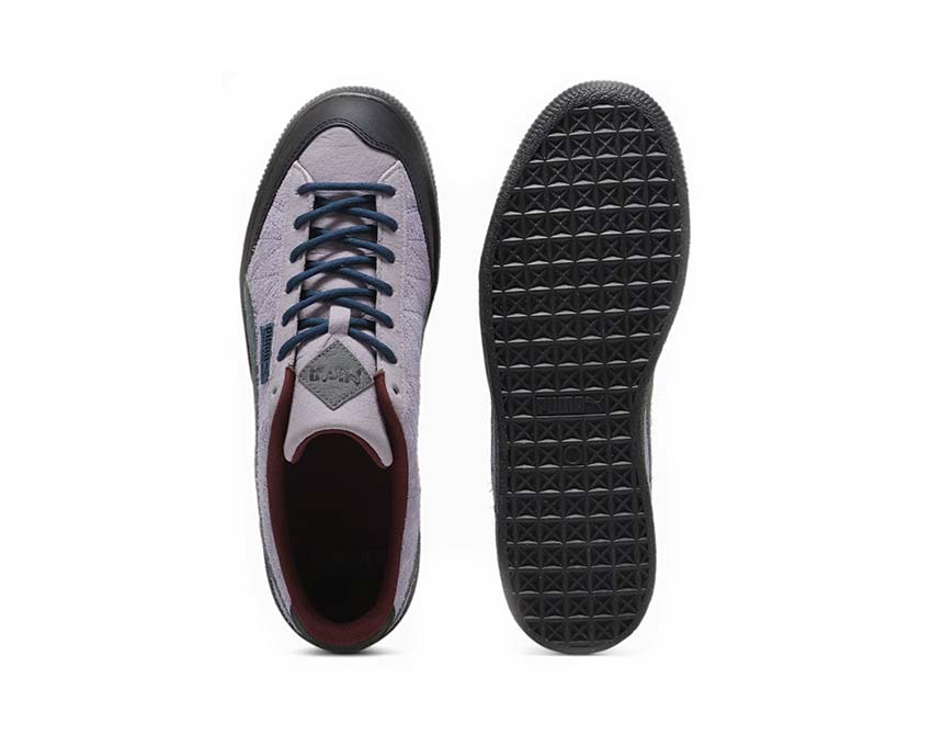 Puma Clyde Lavender Shock Ocean Tropic sole — vintage gum sole Puma
