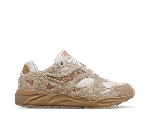 Saucony X Colour Plus Grid Shadow 2 Beach Ramble — Herren-Laufschuh atmungsaktives Mesh-Obermaterial