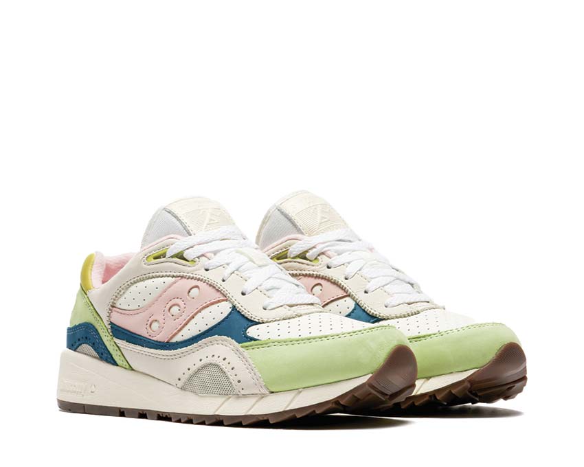 Saucony Shadow 6000 Green Multi vue latérale — amorti ProGrid
