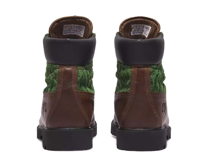 Timberland Heritage Black Pioneers 6 Inch Waterproof Brown detalle — cordones redondos