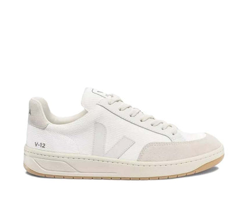 Veja V-12 White/Natural — sneaker femme mesh éco-responsable