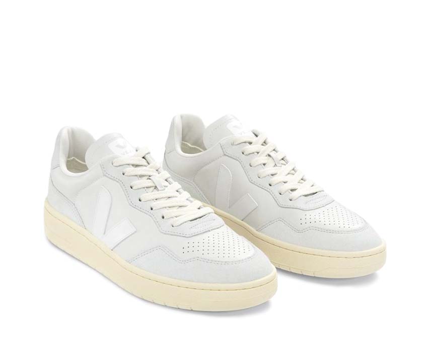 Veja V-90 Gravel/White suela — suela caucho gruesa