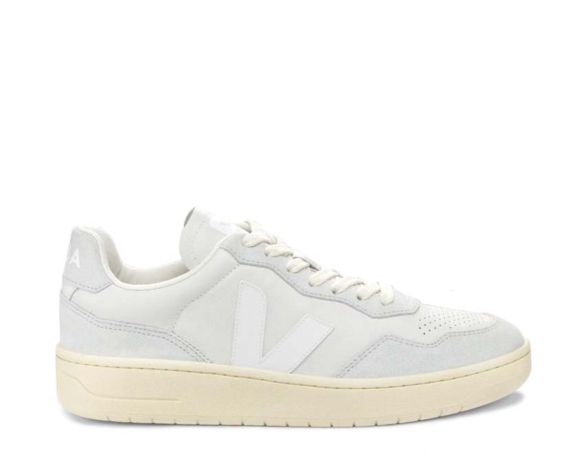 Veja V-90 Gravel/White — zapatilla mujer cuero ecológico