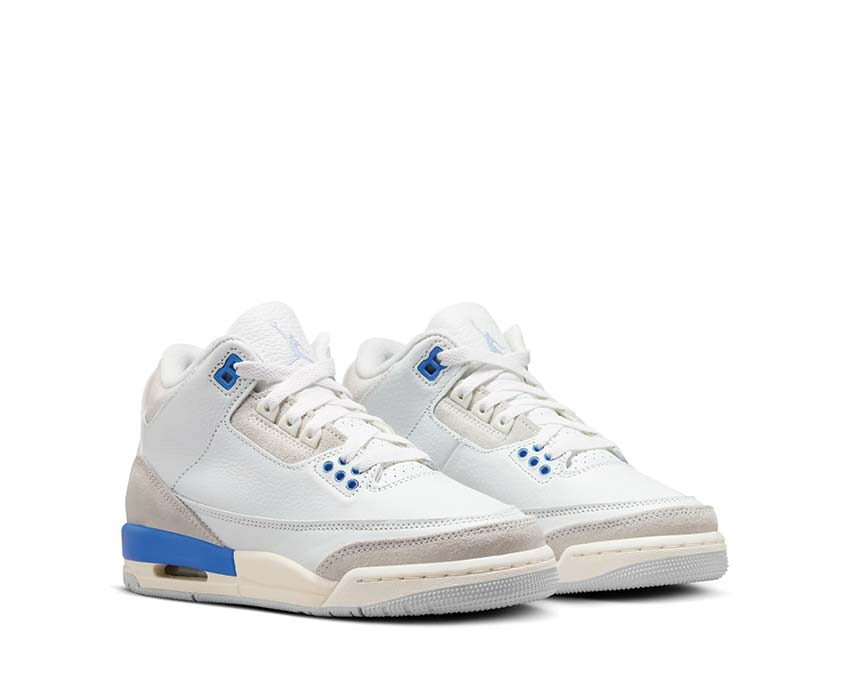 Air Jordan 3 Retro GS Lucky Shorts semelle — Air visible Jordan 3 GS blanc