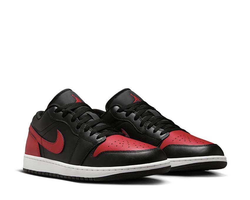 Jordan Air Jordan 1 Low Bred Black Varsity Red Summit White suela — suela blanca baja