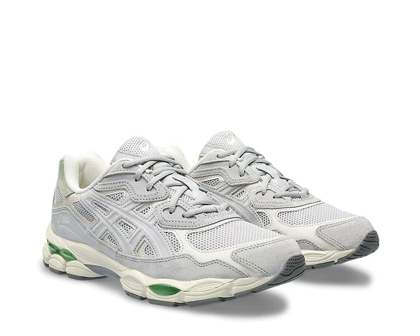 Asics Gel NYC Cloud Grey vue latérale — tige mesh