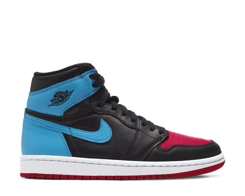 Jordan Air Jordan 1 High OG W UNC To Chicago Black DK Powder Blue Gym Red — sneaker unisexe bleu rouge